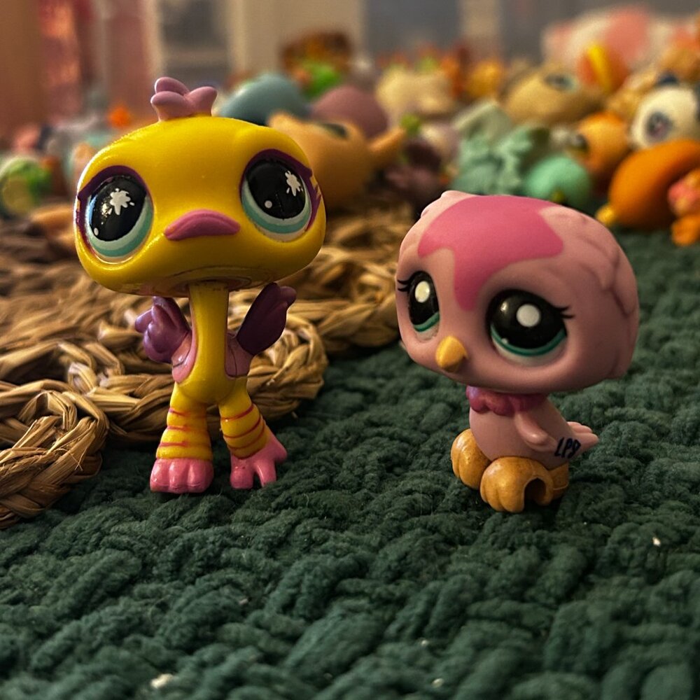 Owl and Ostrich LPS Littlest Pet Shops